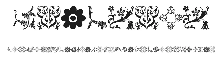 Floralia by Manfred Klein — Dingbats Font