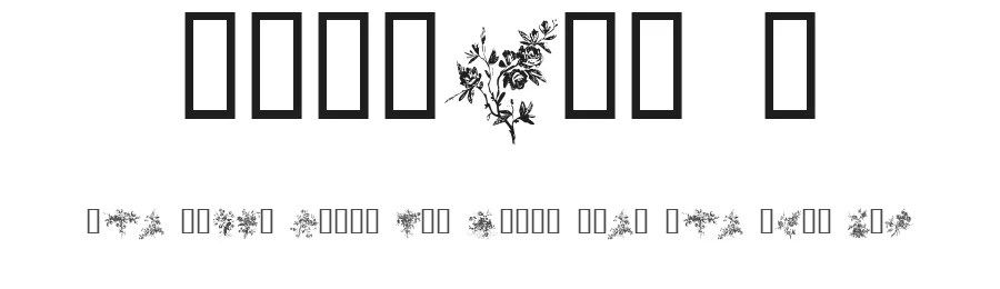 Florals 1 by FontFreak — Dingbats Font