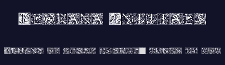 Florana Initials by Paul Lloyd — Decorative Font — thumbnail 2