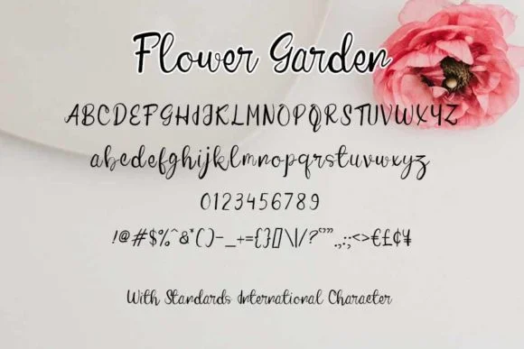 Flower Garden Font by shiddiq.art by shiddiq.art — Script Handwritten Font — thumbnail 3