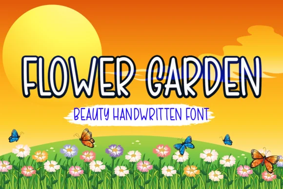 Flower Garden Font by Supersemar Letter by Supersemar Letter — Script Handwritten Font