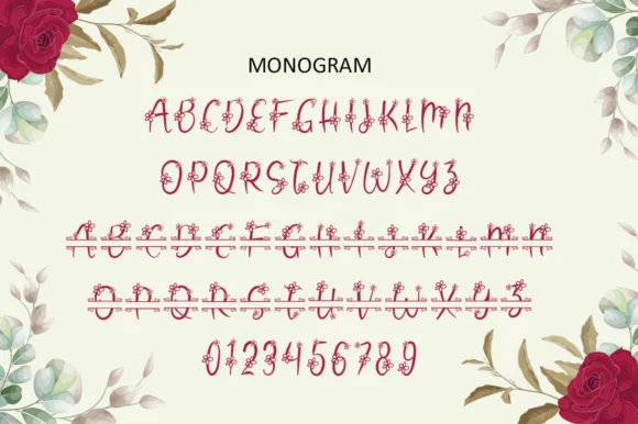 Flower Monogram Font by illushvara — Script Handwritten Font — thumbnail 8