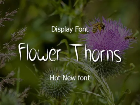 Flower Thorns Font by rangkaiaksara — Script Handwritten Font