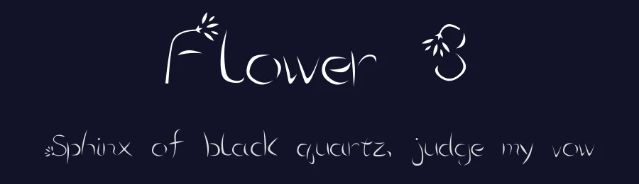 Flower 3 by Rika Kawamoto — Decorative Font — thumbnail 2
