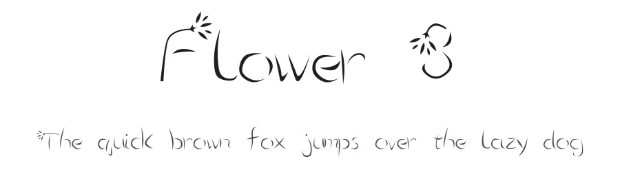Flower 3 by Rika Kawamoto — Decorative Font