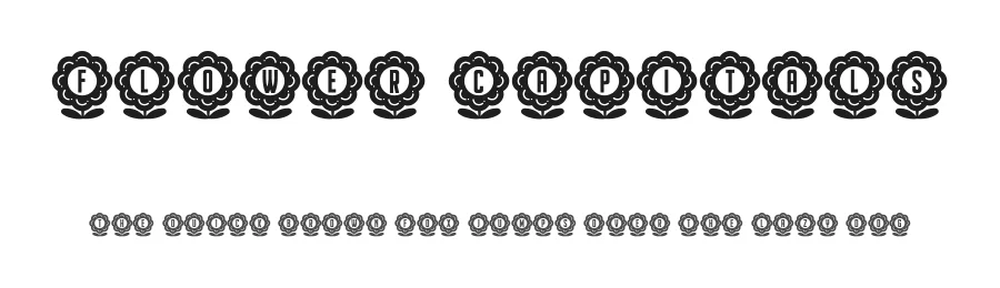 Flower Capitals by Vladimir Nikolic — Decorative Font
