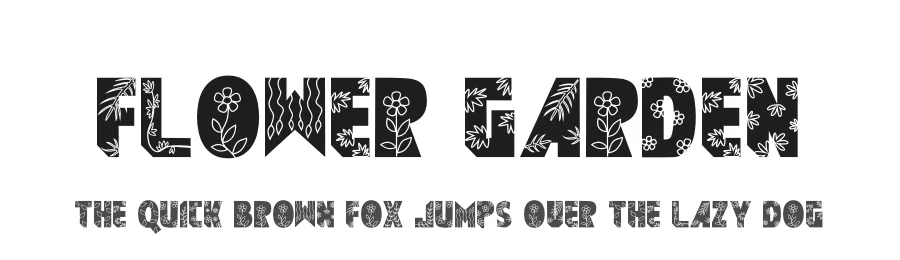 Flower Garden by Display Studio β Decorative Font
