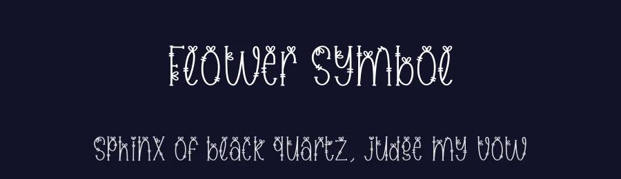 Flower Symbol by Scratchones — Decorative Font — thumbnail 2
