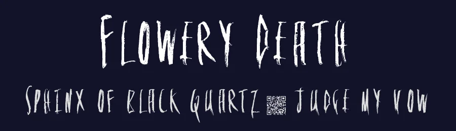 Flowery Death by Xerographer Fonts — Script Handwritten Font — thumbnail 2