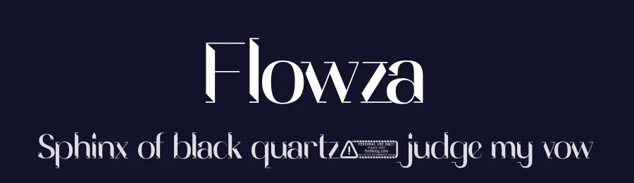 Flowza by Kong Font — Sans Serif Font — thumbnail 2