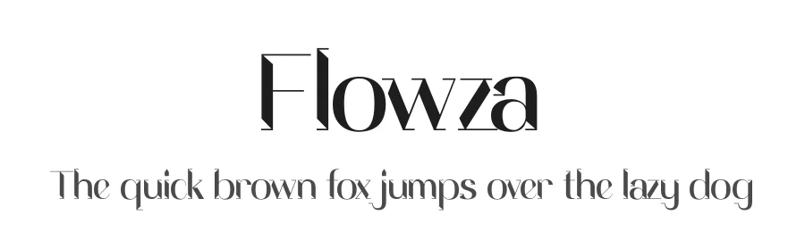 Flowza by Kong Font โ Sans Serif Font