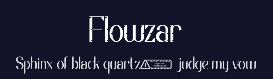 Flowzar by Kong Font — Sans Serif Font — thumbnail 2