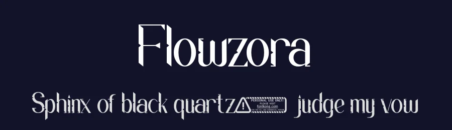Flowzora by Kong Font — Sans Serif Font — thumbnail 2