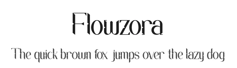 Flowzora by Kong Font โ Sans Serif Font