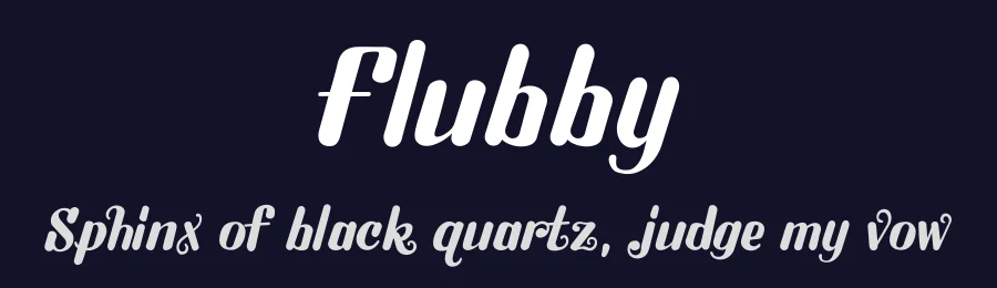 Flubby by Peter Wiegel — Decorative Font — thumbnail 2