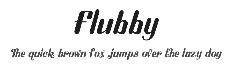 Flubby by Peter Wiegel — Decorative Font