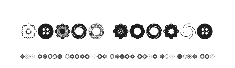 Fluid Spiral by Qkila — Dingbats Font