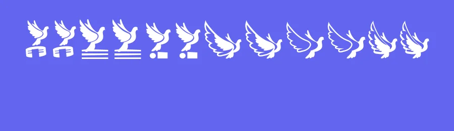 Flying Birds by Vladimir Nikolic — Dingbats Font — thumbnail 3