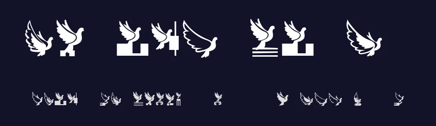 Flying Birds by Vladimir Nikolic — Dingbats Font — thumbnail 2