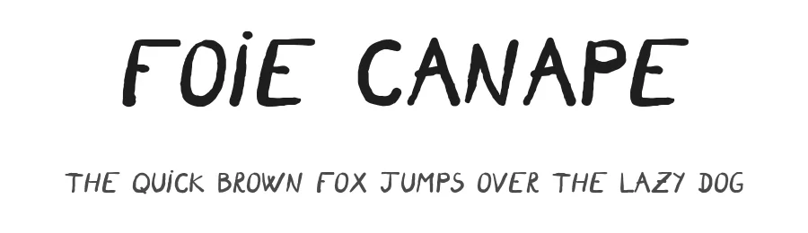 Foie Canape by Joël Frl — Decorative Font