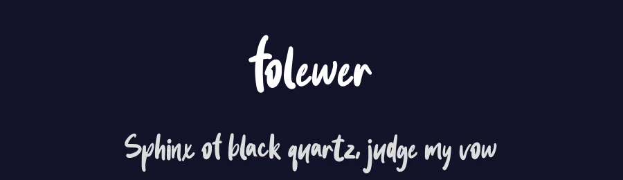 Folewer by Hugefonts — Script Handwritten Font — thumbnail 2