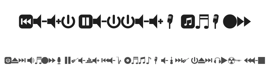 Font Bottons Music by elharrak — Dingbats Font
