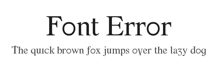 Font Error