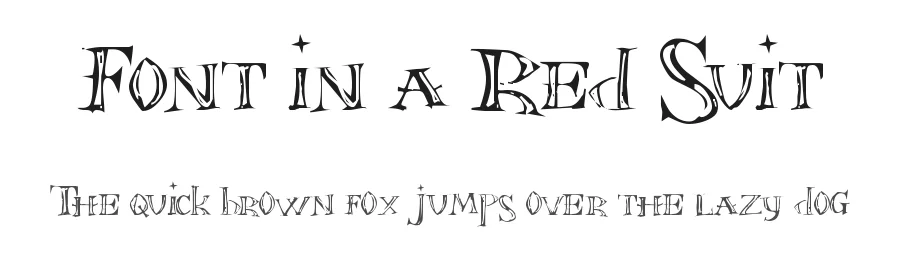 Font in a Red Suit