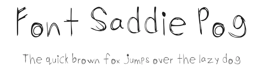 Font Saddie Pog