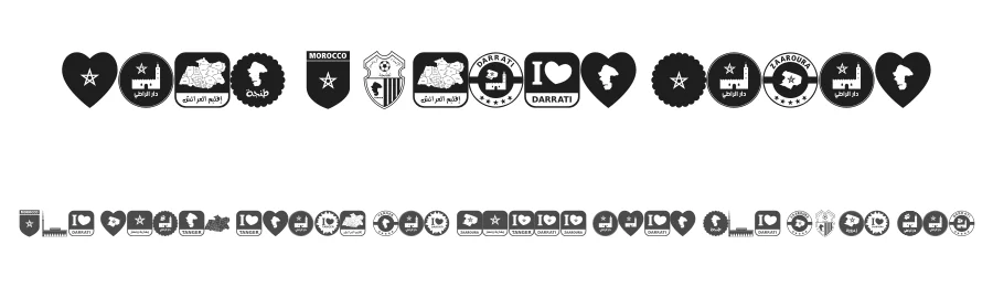 Font Tanger Color by elharrak — Dingbats Font