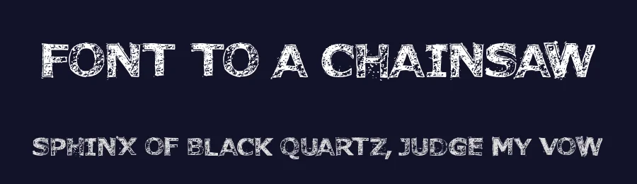 Font to a Chainsaw by Fontmonger — Decorative Font — thumbnail 2