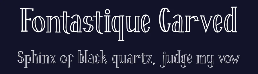 Fontastique Carved by Figuree Studio — Decorative Font — thumbnail 2