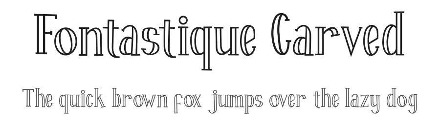 Fontastique Carved by Figuree Studio — Decorative Font