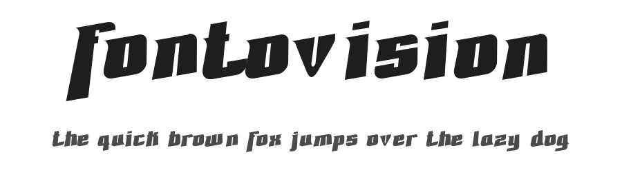 Fontovision by Dieter Schumacher — Display Font