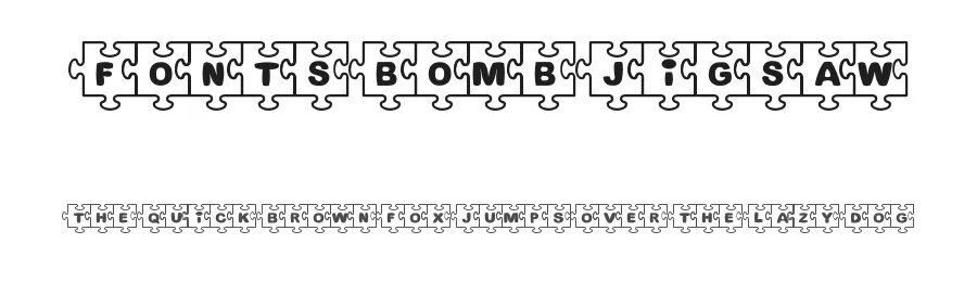 Fonts Bomb Jigsaw by Fonts Bomb — Decorative Font