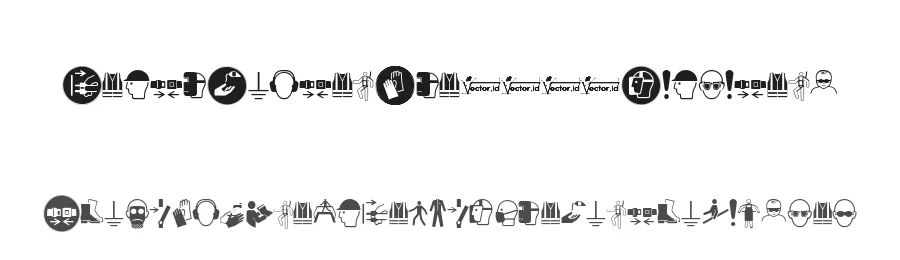 Fonts Vector Iso 7010 Mandatory by vector.id — Dingbats Font