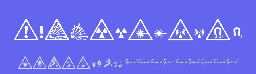 Fonts Vector Iso 7010 Warning Sign by vector.id — Dingbats Font — thumbnail 3