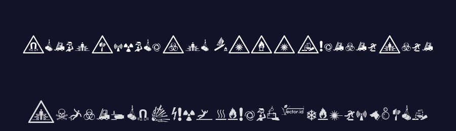 Fonts Vector Iso 7010 Warning Sign by vector.id — Dingbats Font — thumbnail 2