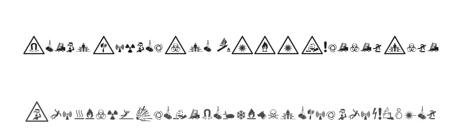 Fonts Vector Iso 7010 Warning Sign by vector.id — Dingbats Font