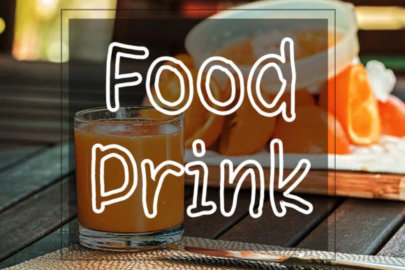 Food Drink Font by FL Space — Wedding Font