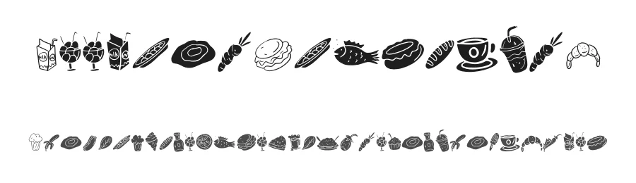 Foodies Dingbats I by Edy Wiyono — Dingbats Font