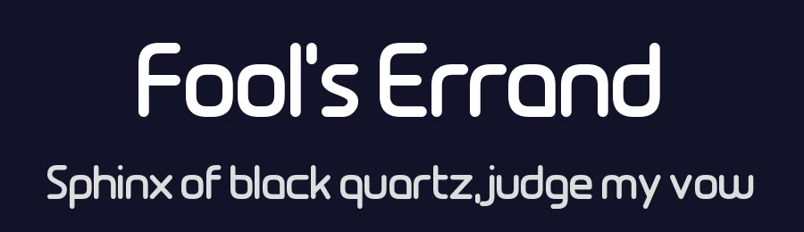Fool's Errand by Chequered Ink — Sans Serif Font — thumbnail 2