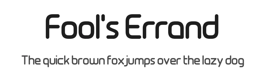 Fool's Errand by Chequered Ink — Sans Serif Font