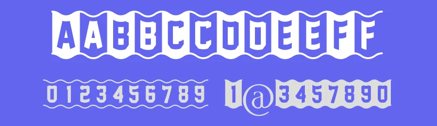 Footy Scarf by Anthony Robinson — Decorative Font — thumbnail 3