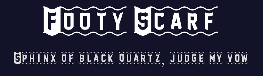 Footy Scarf by Anthony Robinson — Decorative Font — thumbnail 2