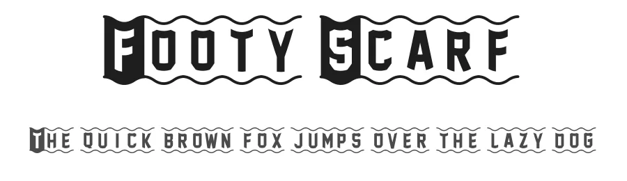 Footy Scarf by Anthony Robinson — Decorative Font