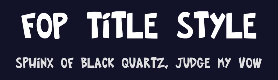 FOP Title Style by Aryel Filipe — Decorative Font — thumbnail 2