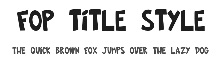 FOP Title Style by Aryel Filipe — Decorative Font