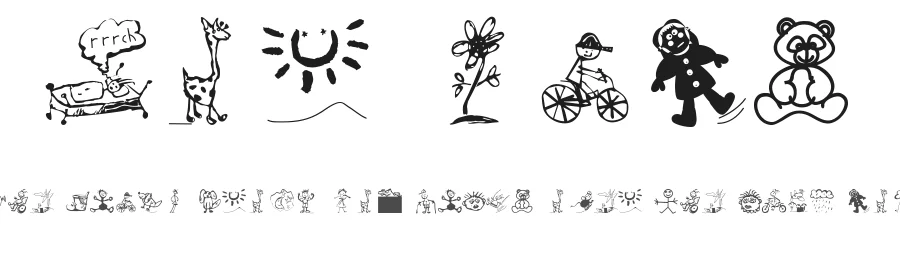 For Kids by Manfred Klein β Dingbats Font