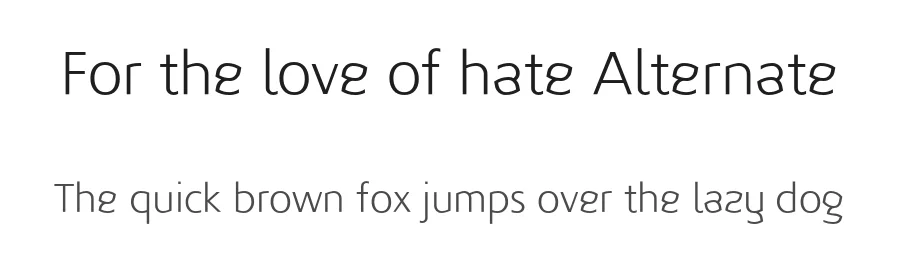 For the love of hate Alternate